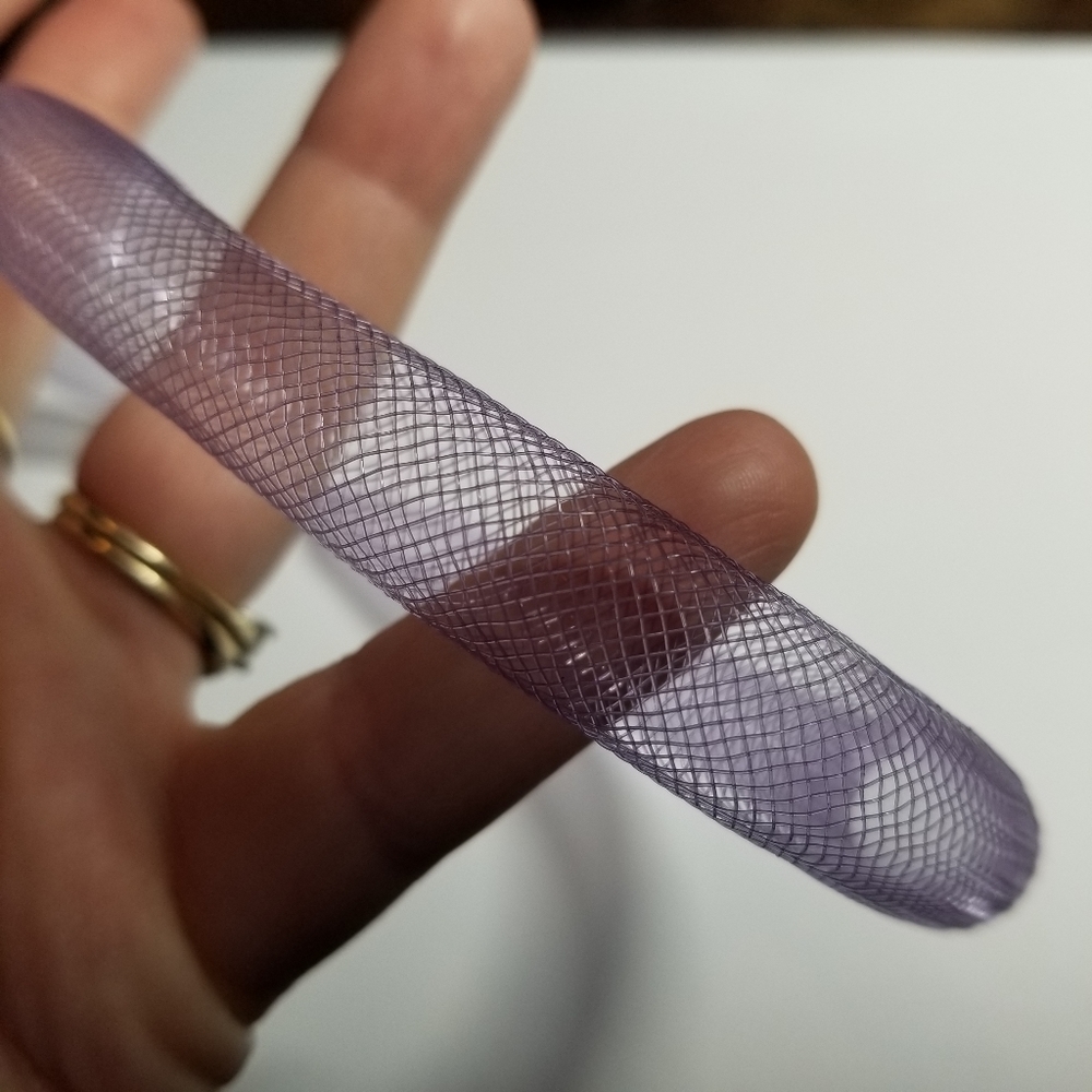 Relisted-Sajen mesh necklace Sterling Silver woven tube lavender purple - Picture 7 of 13